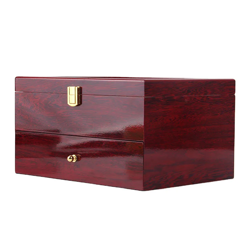 20 Slots Wooden Watch Box Case Glass Wine Red Piano Finish Baking Varnish Craft Wood Watch Boxes Organizer Storage Holder Gifts