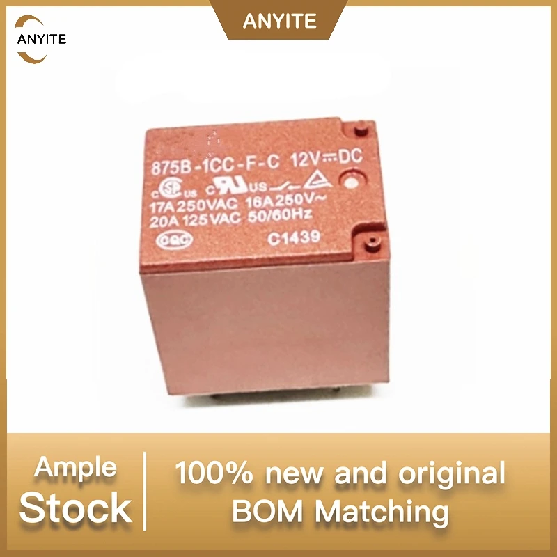 10Pcs/Lot 875B-1CC-F-C 12VDC DC12V 12V 5PIN