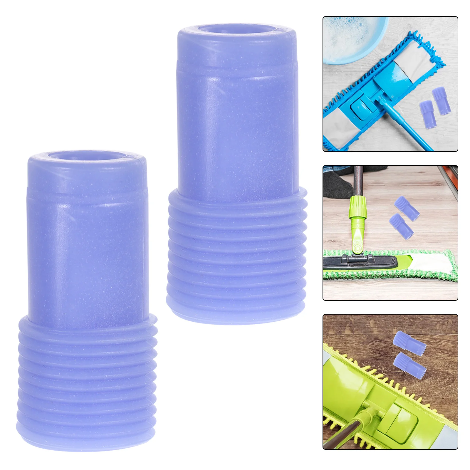 

2pcs Threaded for Extension Poles Metal Rods Mops Brooms Brushes Durable Broom Handle End Adapter Plastic Home Cleaning Tools