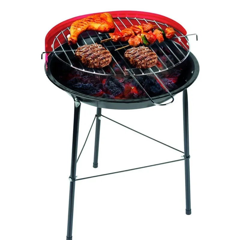 

14-Inch Charcoal Grill Tripod Grill Adjustable Outdoor Camping Portable Household