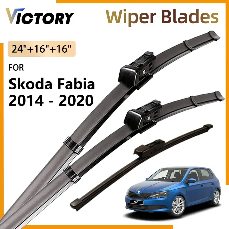 

Car Front Rear Wiper Blades For Skoda Fabia 3 MK3 NJ Hatchback 2014 - 2020 2019 2018 2017 2016 2015 Windshield Windscreen Brush