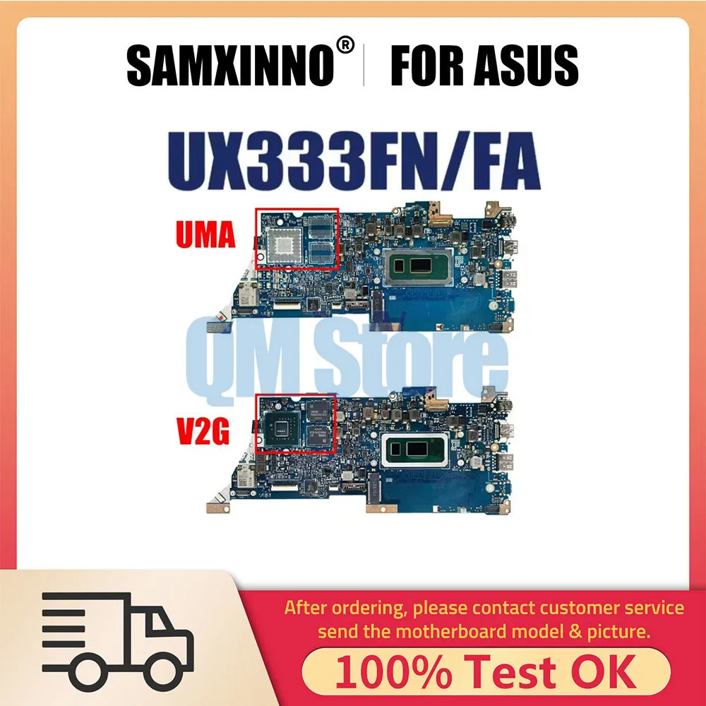 Placa base de portátil para ASUS UX333FN, UX333FA, BX333FA, BX333FN, RX333FA, RX333FN, I3, I5, I7, 8th Gen, CPU, 8G RAM