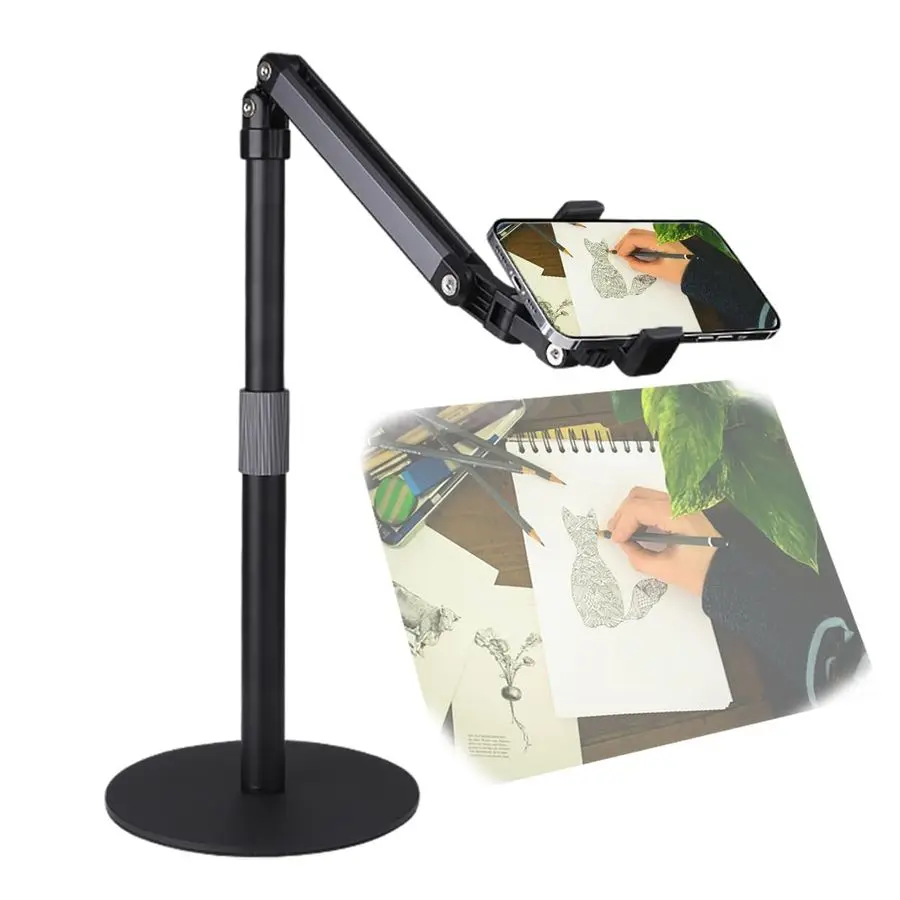 

Duty Overhead Phone Stand for Desk Video Recording for iPhone Holder, with Extension Arm, 360 Swivel, for Filming, Meeting, Cook