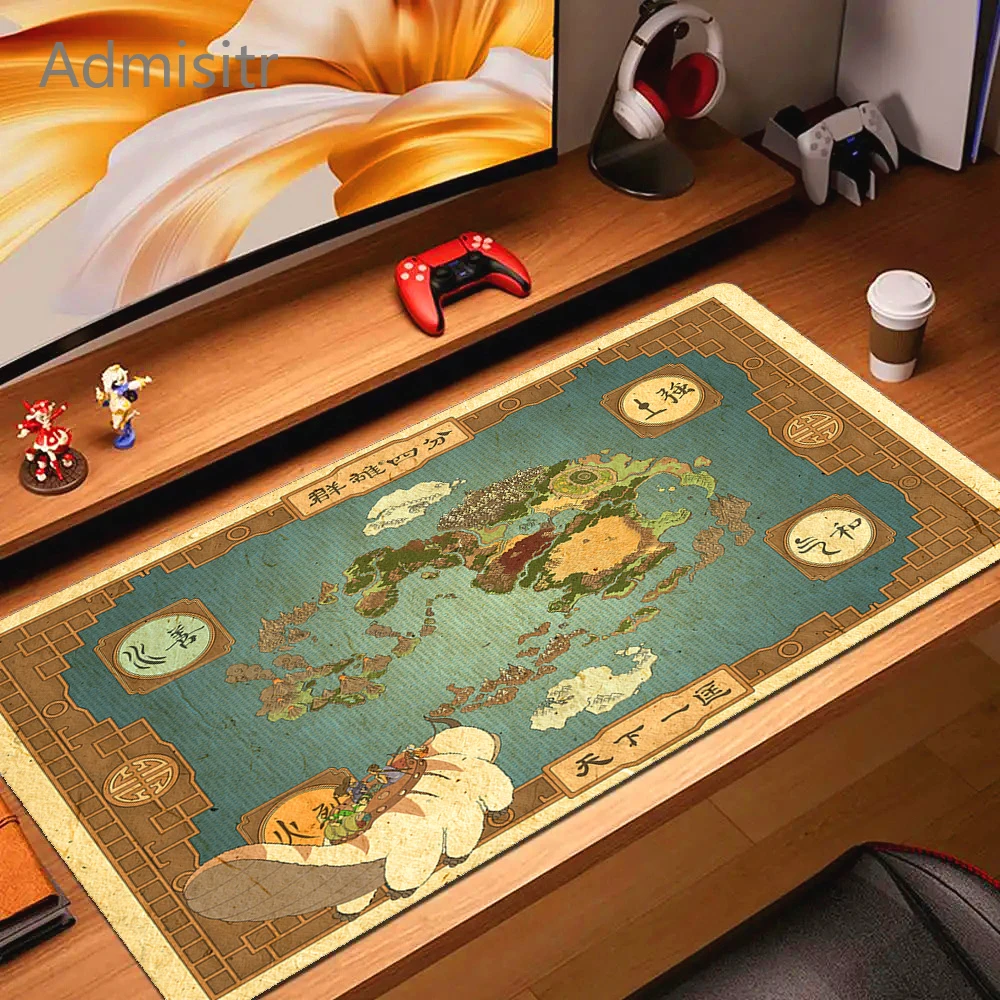 XXL Mouse Pad Avatar The Last Airbender Mousepad Pc Gaming Accessories Tapis De Souris Keyboard Carpet Laptop Kawaii Deskmat Mat