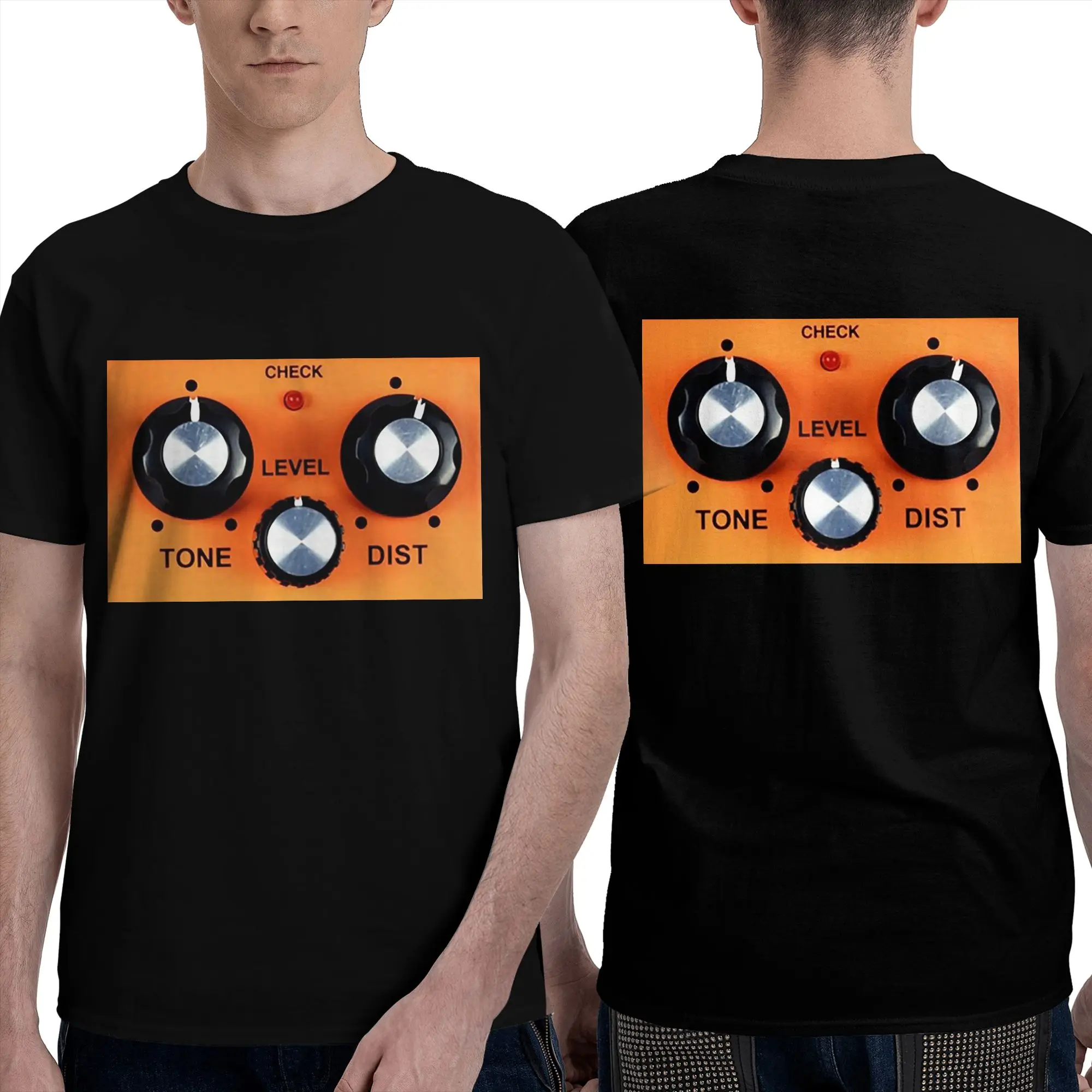 Camiseta Boss DS-1 Distortion para hombre, camisetas de doble cara de talla grande, camisetas de algodón con cuello redondo para hombre, camisetas cortas de verano para hombre