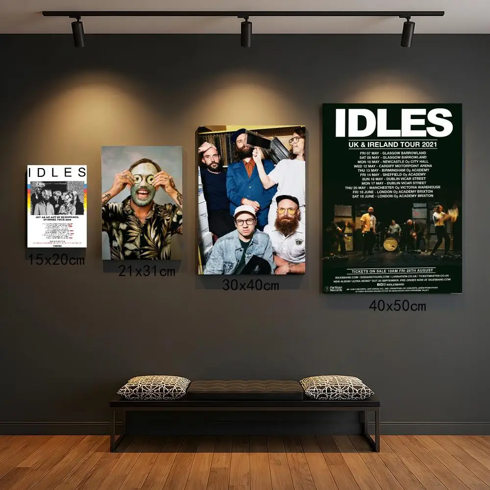 band I-IDLES-S Poster Peel and Stick Wall Art for Cafe Office Bar and Home Decoration