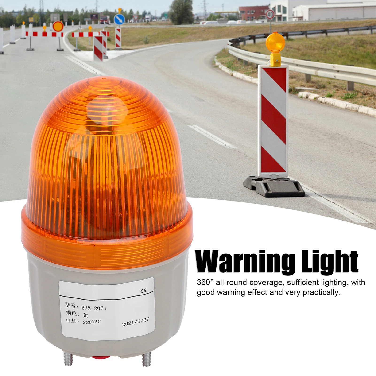 BERM Warning Light LED Lamp Sound and Lighting Alarm Equipment BEM‑2071 5W 220V AC