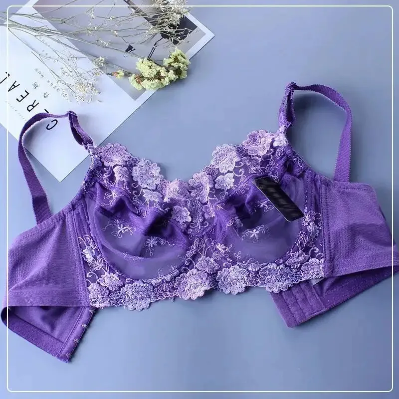 

Прозрачные бюстгальтеры для женщин Ультратонкий кружевной бюстгальтер на косточках с эффектом пуш-ап Плюс Большой размер Топ Bh Лето 34 36 38 40 42 44 46 E F G Cup