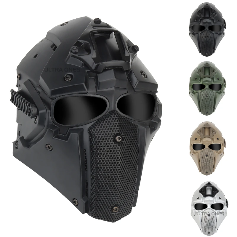 Maschera tattica a pieno facciale per sport all\'aria aperta con accessori per la caccia del gioco CS di protezione degli occhi