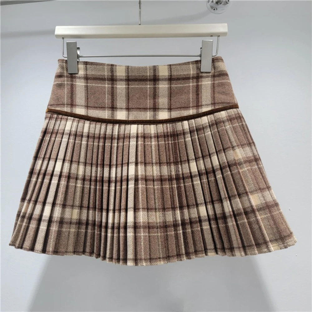 GALCAUR Solide Verstärktes Falten Rock Grundlagen Weibliche Hohe Taille Abnehmen Streetwear Casual frauen Röcke Herbst Mode Stil Neue