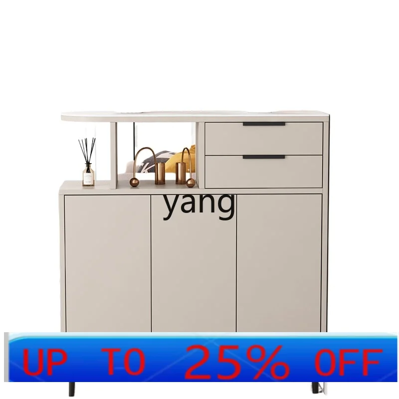 

LMM entrance cabinet is facing the door, small apartment sofa, low cabinet, solid wood living room partition