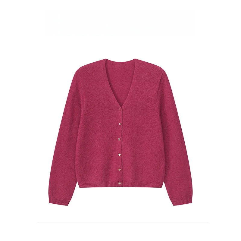 

Iris 2026 Autumn mat Wool Knitted Open Cardigan Ele Money-Sp Sle Women's Knitted Sweater eep Wool Blend