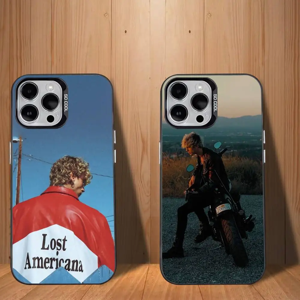 

MGK L-LOST A-AMERICANA Phone Case For iPhone 17,16,15,14,13,12,11,Mini,Pro,SE,MAX White Matte Shockproof Cover