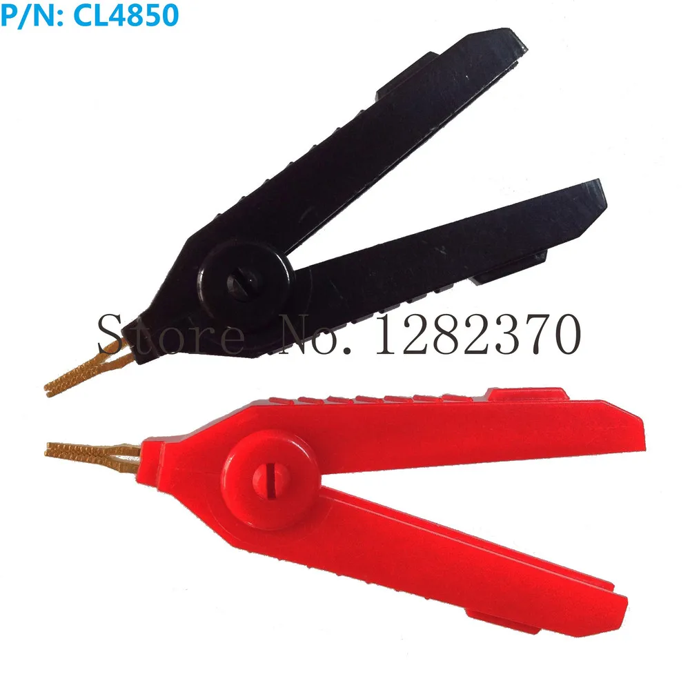 [SA] CL4850 4 telli Kelvin test klipsi kiti bir çift kırmızı ve siyah ısıyla daralan tüp içerir -- 20 adet/grup