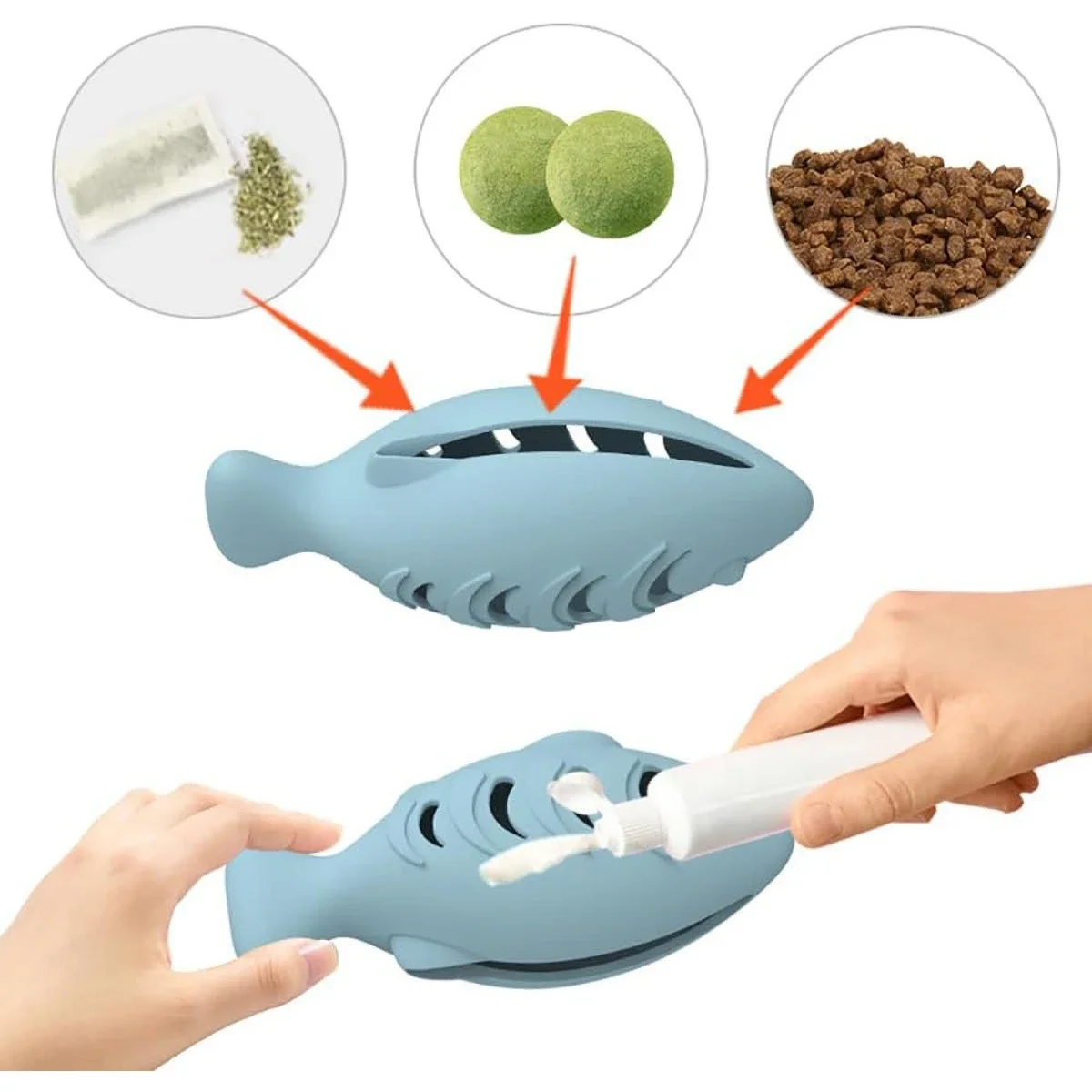 

New Pet Toy Cat Mint Toy Interactive Fish Leaking Food Toy Self-hi Boredom Feeding