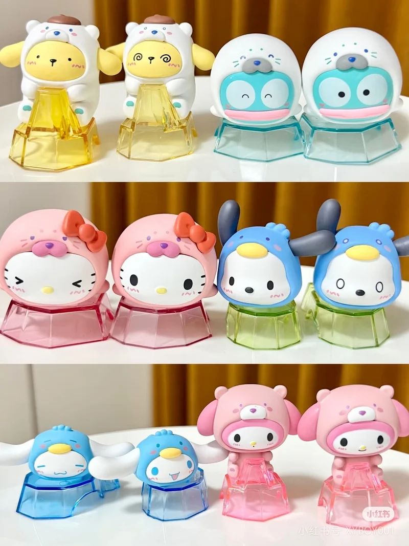 

Authentic Glacier Series Blind Bag Hangyodon Kuromi Pochacco My Melody Blind Box Trendy Collectible Mystery Toy New Arrival Gift