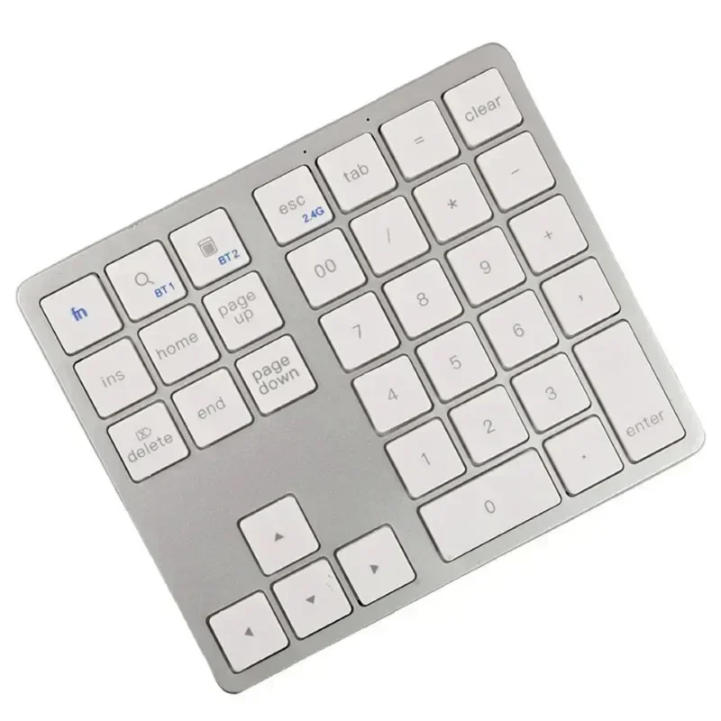 2.4G Bluetooth Number Pad Ultra-thin Wireless Numpad USB Rechargeable Numeric Keypad for IOS Android Window Digital Keyboard