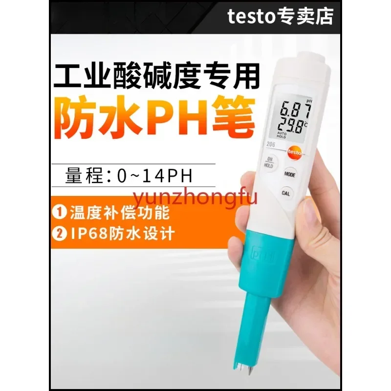 Testo206ph1/2 High Precision Semi-Solid Ph PH Meter Laboratory Test  Skin Analyzer