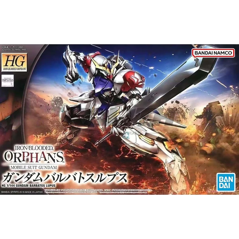 In Stock BANDAI ANIME HG 1/144 IBO ASW-G-08 GUNDAM BARBATOS LUPUS Assembly Plastic Model Kit Action Toys Figures Gift