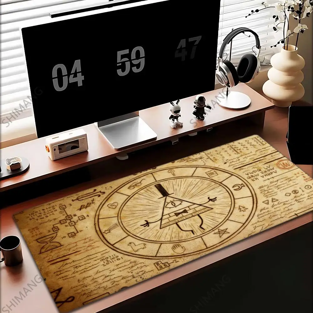 

Xxl Bill Cipher Mousepad Computer Notebook Non-slip Keyboard Desk Mat Gamer Gravity Fall HD Mouse Pad Office Accessories Musepad