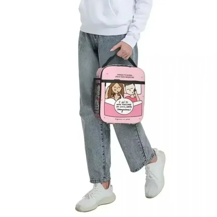 

Calling Cartoon Doctor Nurse Insulated Lunch Bag for Women Leakproof Cooler Thermal Bento Box Beach Camping Travel