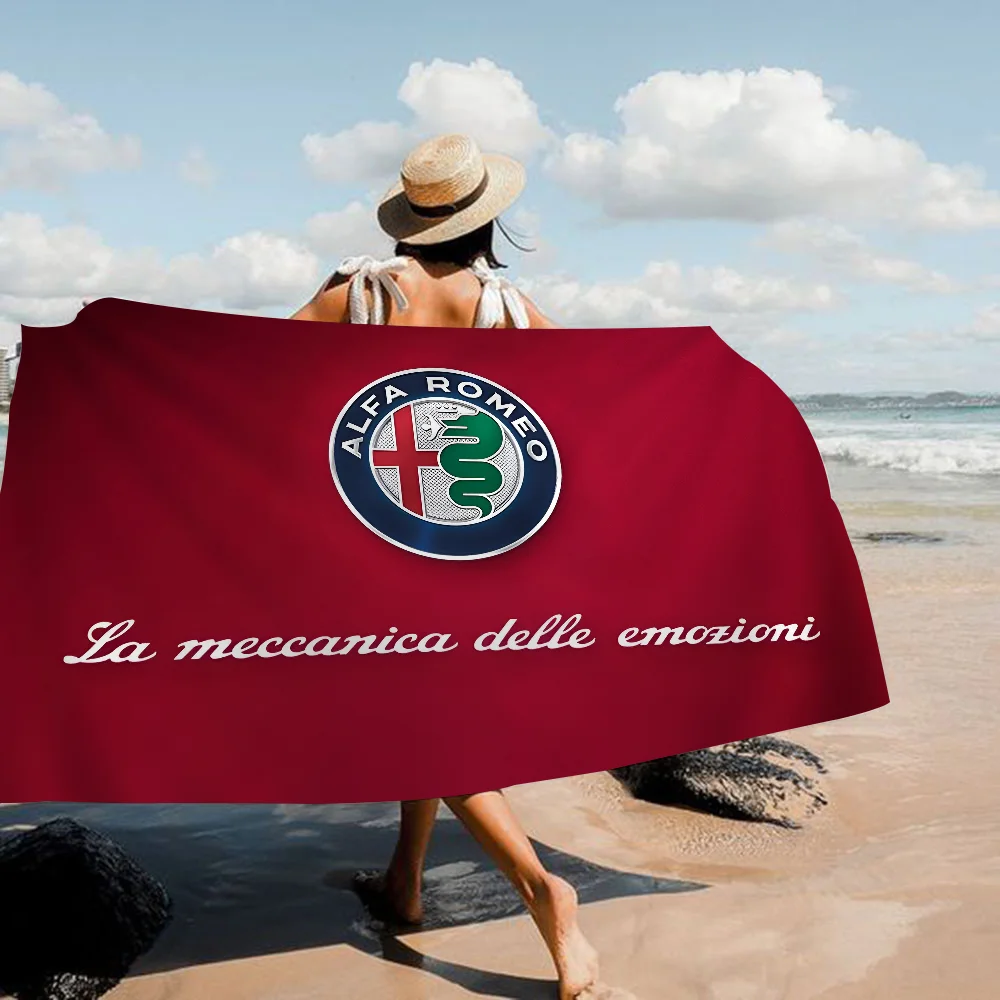 Alfa R-Romeo Logo Big Microfiber Beach Towels Quick Dry Towel Sand Beach Towels Pool Towel for Travel Swim Pool Yoga