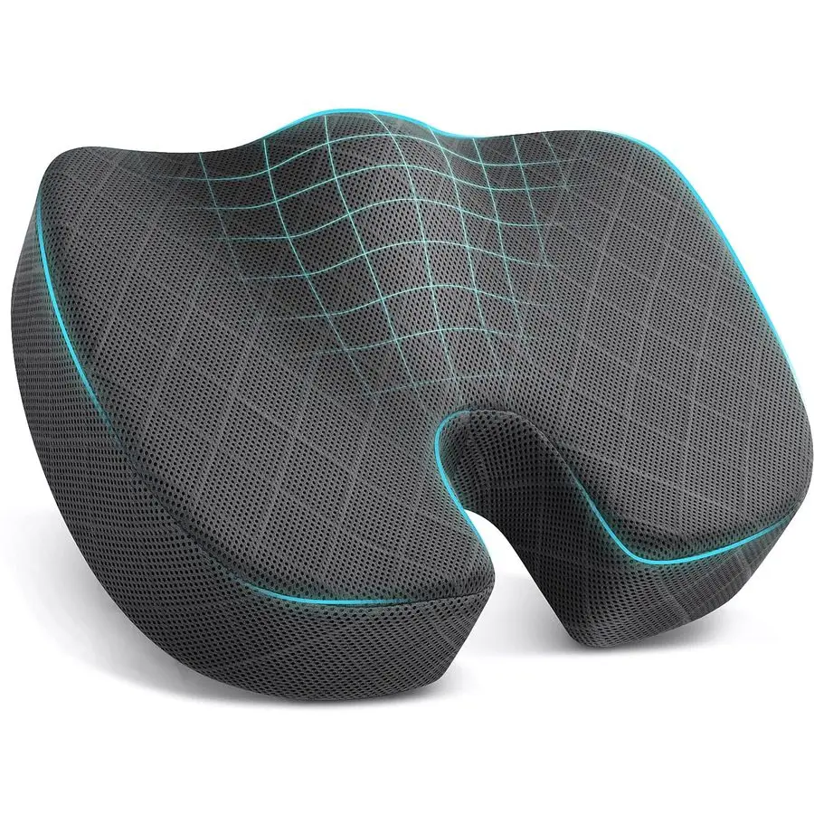 

Seat Cushion Memory Foam Cushion for Office Chair, Car Seat, Airplane, Bleacher Sciatica Hip Coccyx Pain Relief Desk Chair Cush