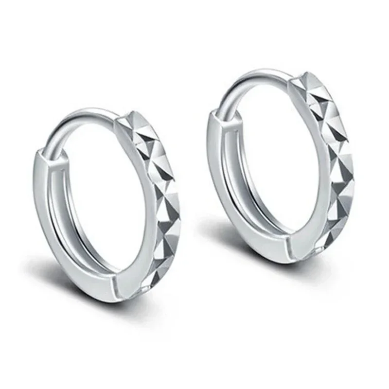 Popular Brands 925 Sterling Silver Earrings exquisite Cut Arrow Mini Loop Circle Small For Women Mens Jewelry Wedding party