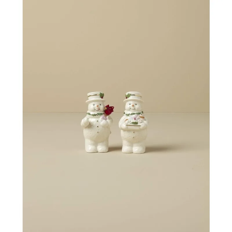 مجموعة ملح وفلفل لرجال الثلج من هابي هولي دايز، قطعتين، عاجي، استضافة عيد الميلاد والعطلات