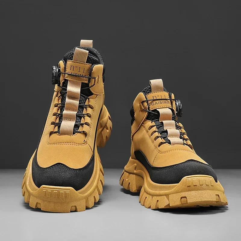 أحذية رجالي فاخرة عالية الجودة أحذية بوت قصيرة مريحة 2025 الشتاء سميكة سوليد حذاء كاجوال للرجال عدم الانزلاق أحذية رياضية Zapatillas #3