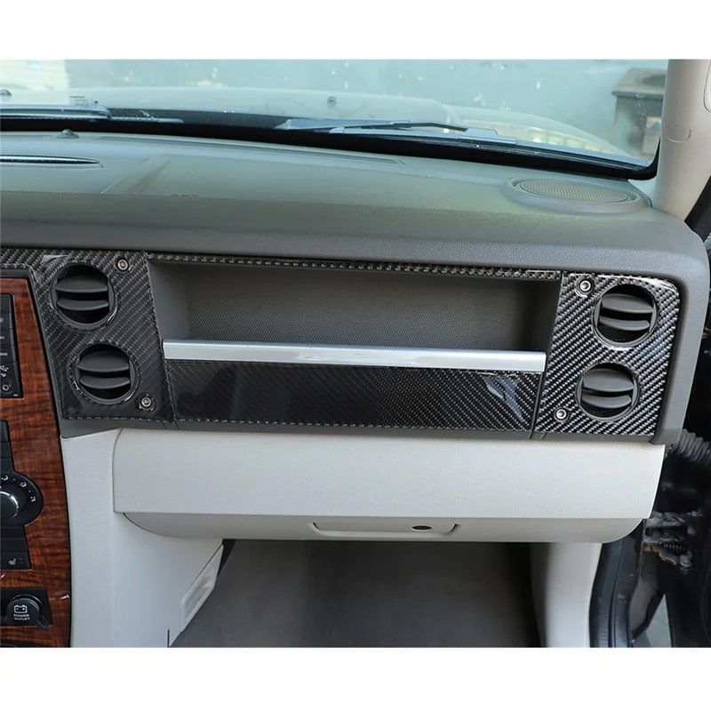 

For Jeep Commander 2006-2010 Carbon Fiber Car Center Console Air Condition Vent Cover Trim Kit Sticker Replacement