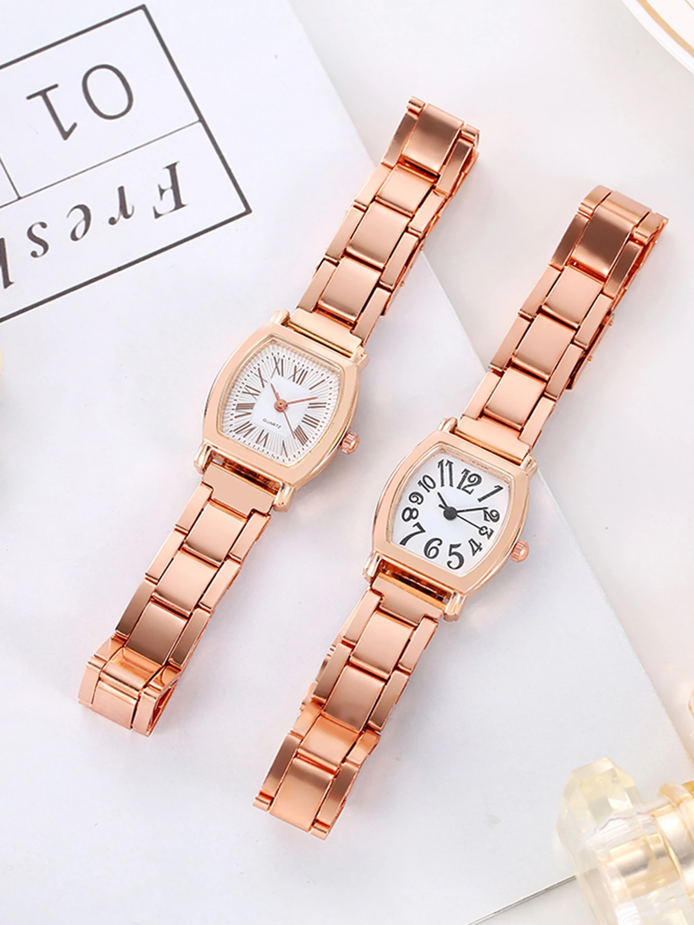 

Элегантные женские кварцевые часы из розового золота с квадратным корпусом, винтажные наручные часы со стальным браслетом и римскими цифрами, роскошные часы для повседневного использования и офиса