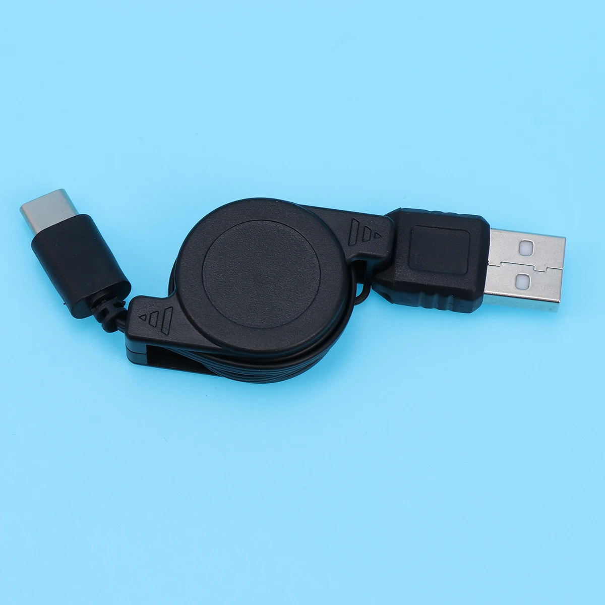 

Retractable Usb Type-C Fast Data Sync Cord Compact Portable For Phone Car Home Travel Use Black Retractable Charging