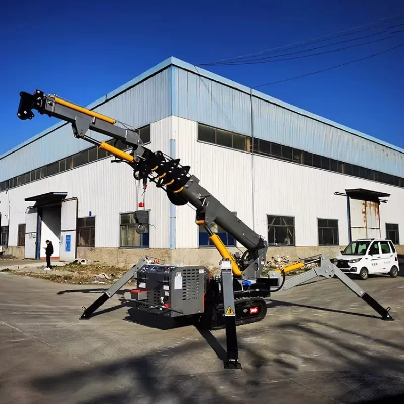 Popular Construction Machinery Spider Crane 6- 20m Fly Jib 3ton 3t Spider Crane for Glass