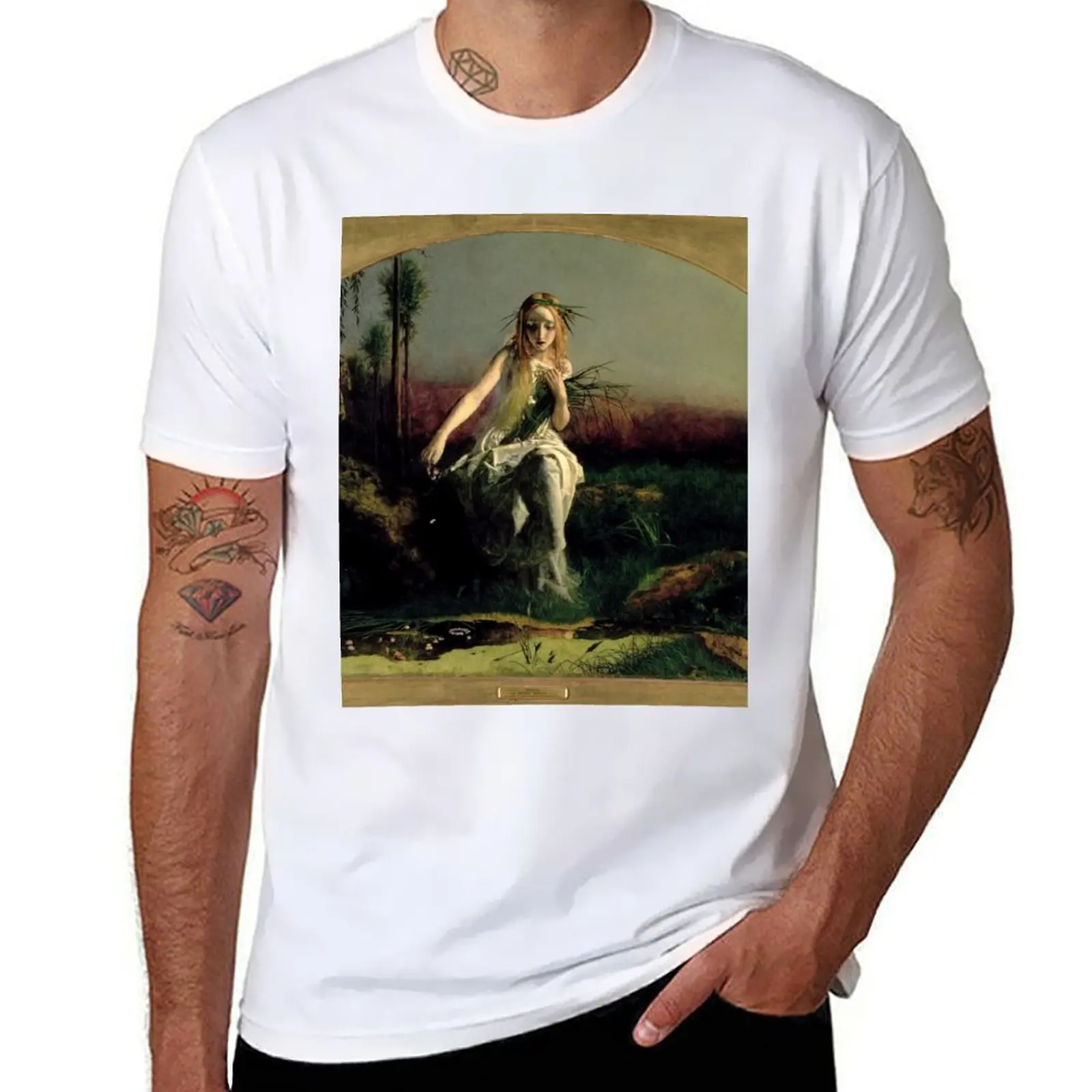 

Ophelia 1852 - Arthur Hughes T-Shirt man t shirt cotton t shirts cotton 100% T-Shirt