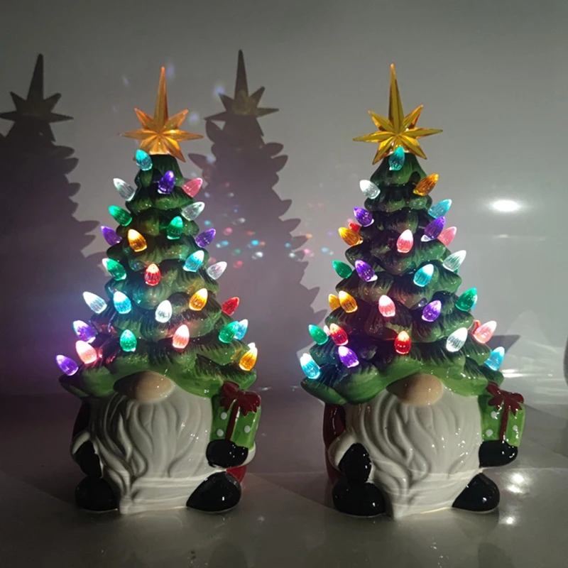 Sapin de Noël Gnomes Lumineux, Décorations de Noël, Lumières Profondes, 6.2 Pouces