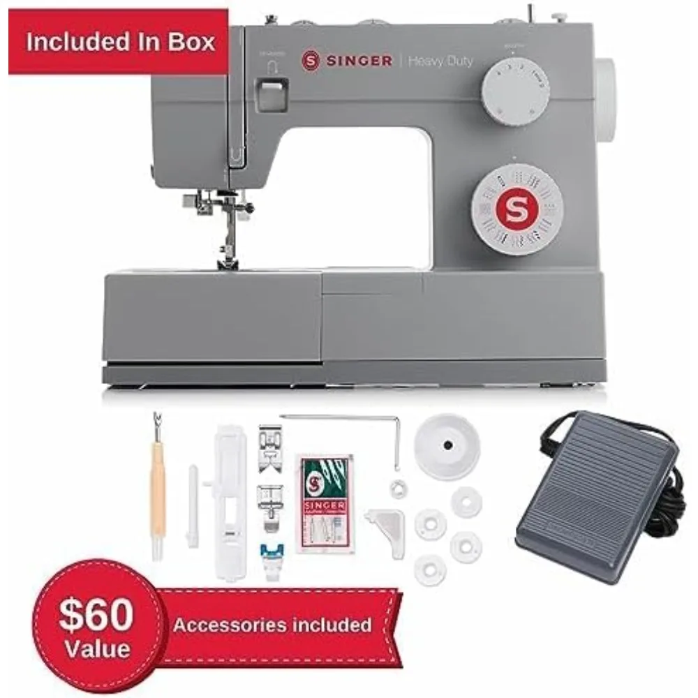 ماكينة خياطة شديدة التحمل 4432: 110 غرزة، إطار معدني كامل. سرعة عالية للدينم/الجلود.