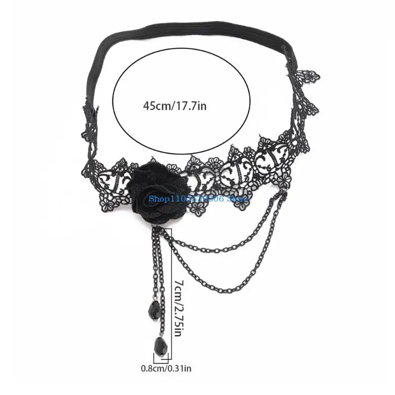 400A أنيقة زهرة الورد الدانتيل الساق سلسلة قابل للتعديل مطاطا الفخذ الرباط حزام للنساء موضة الساق تسخير الملحقات