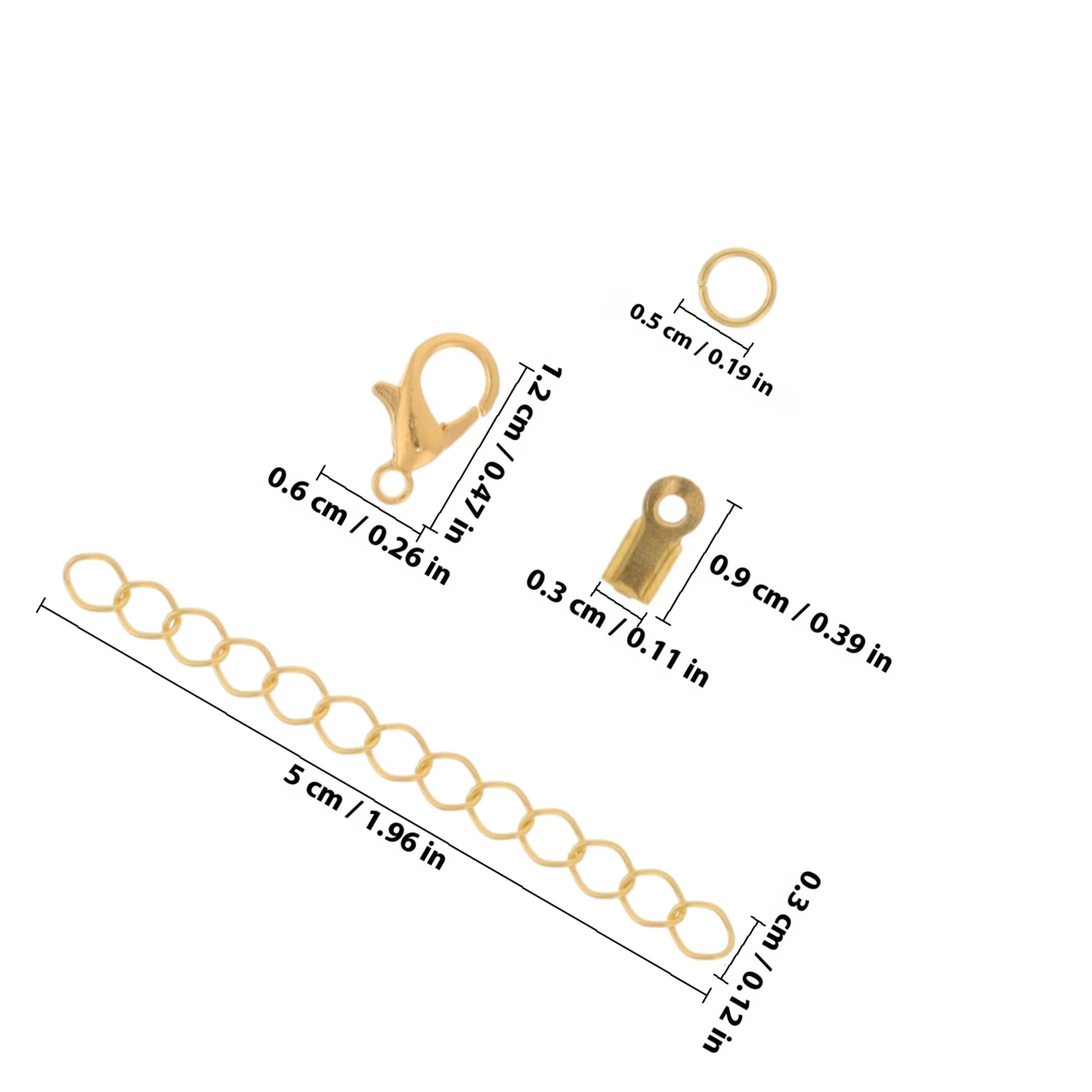 1 Set Jewelry Clasps Kit Iron Material Rustproof Durable Lobster Buckle For Diy Bracelet Necklace Craft Making Jump Rings Crimp