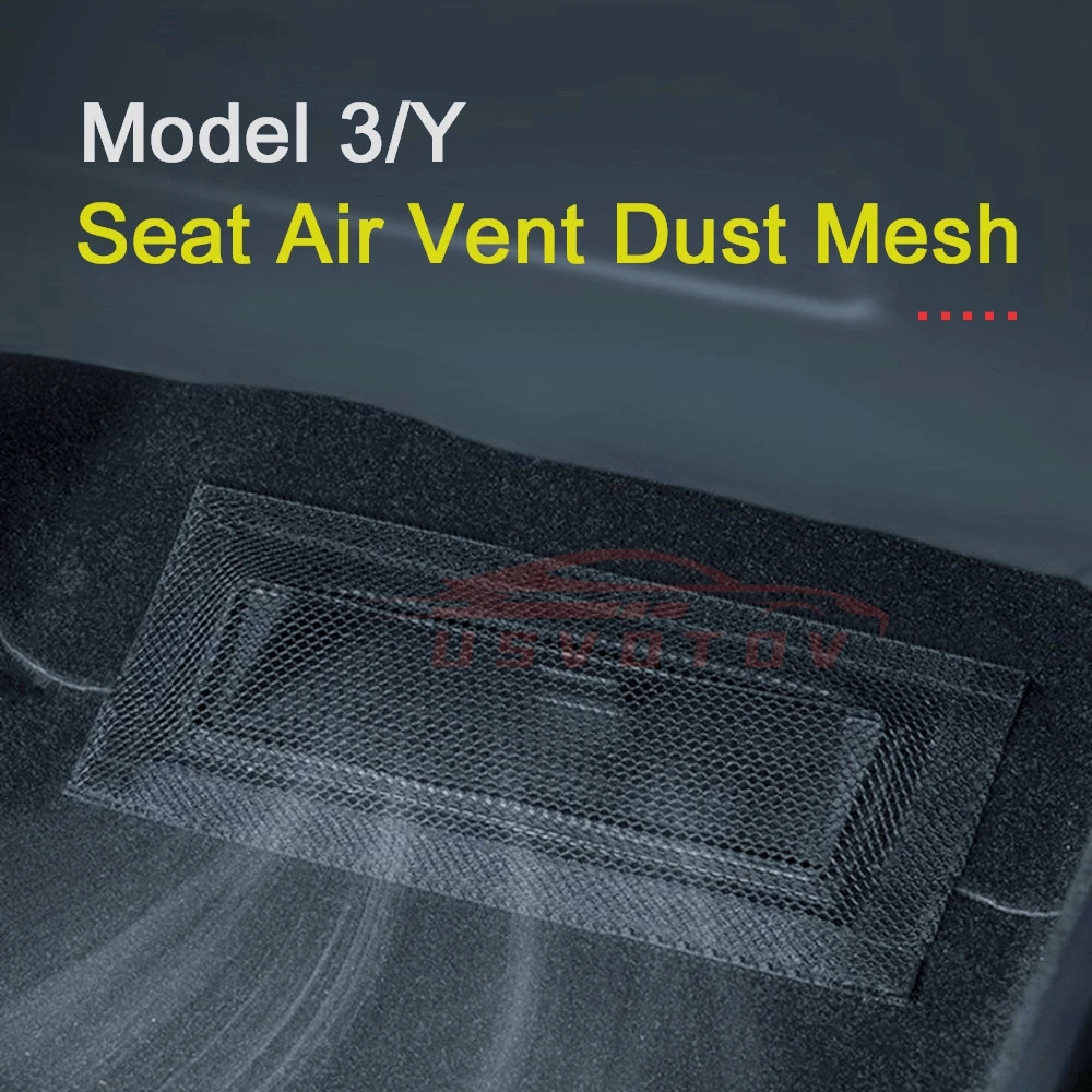For Tesla Model 3 Y Highland Air Vents Cover Under Seat Outlet Protector Anti-blocking Dust Mesh 2024-2021 Interior Accessories image 2