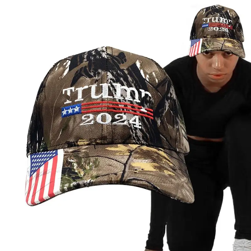 Trump Baseball Cap Unisex Baseball Cap 2024 Hat Embroidered American Flag Trump Trucker Hat Baseball Hats Adjustable Unisex Caps