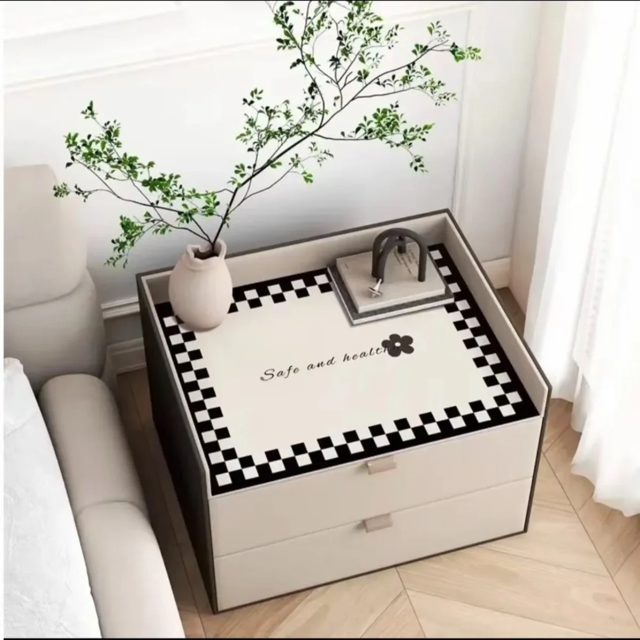 VIKAMA rattan texture coffee bar waterproof kitchen mat vintage cafe bistro style kitchen countertop absorbent non slip pad
