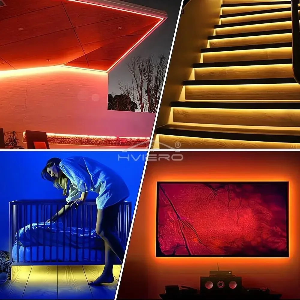 17Key Controller LED Strip Tape Diode Strips 2835 270Led Flexible Ribbon Light RGB DC12V For Household TV Backlight Decor 5M 10M