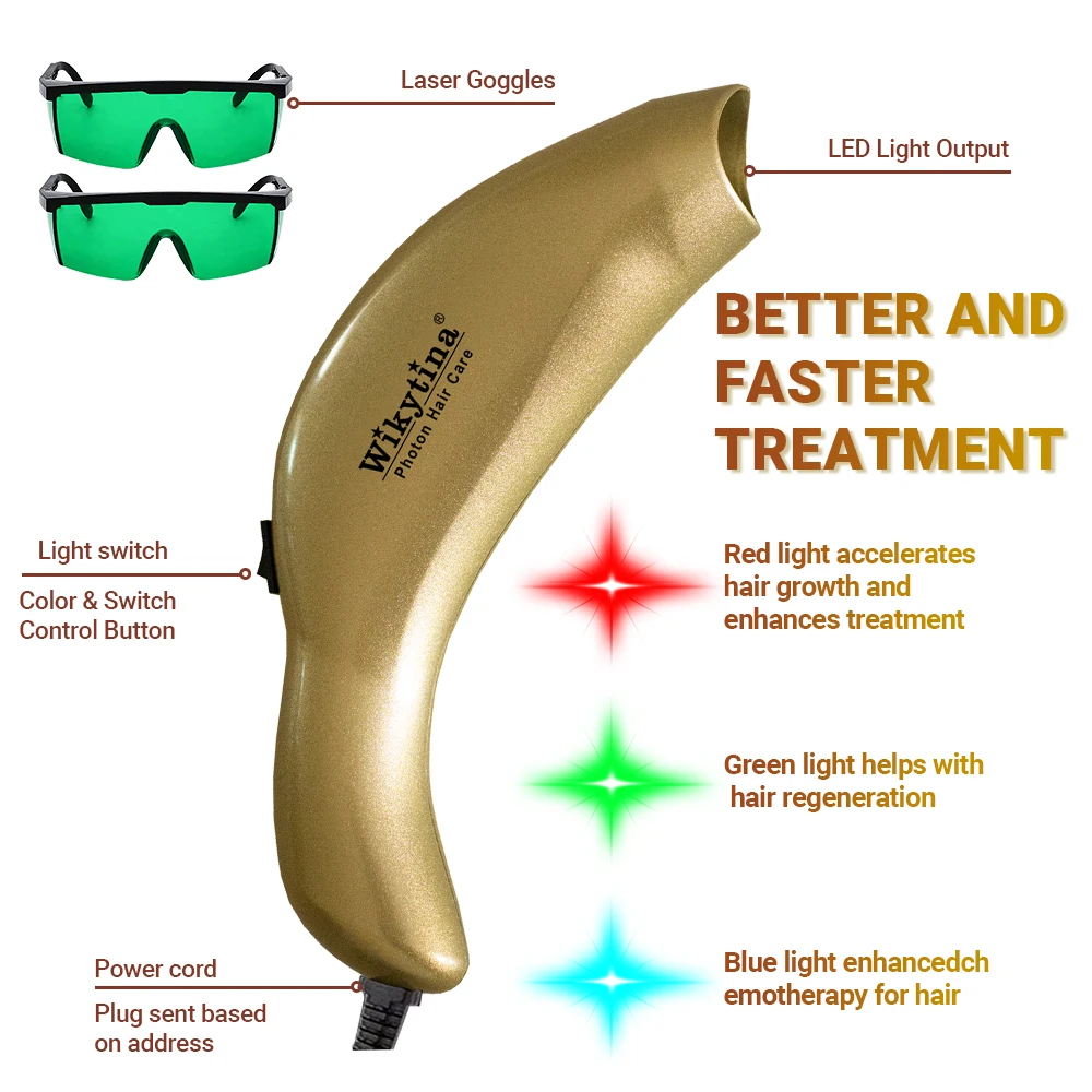 2in1 Hair Straightener And Curler with Red Light Photon Therapy Anti-Hair Loss Regrowth Painless Home Use Device