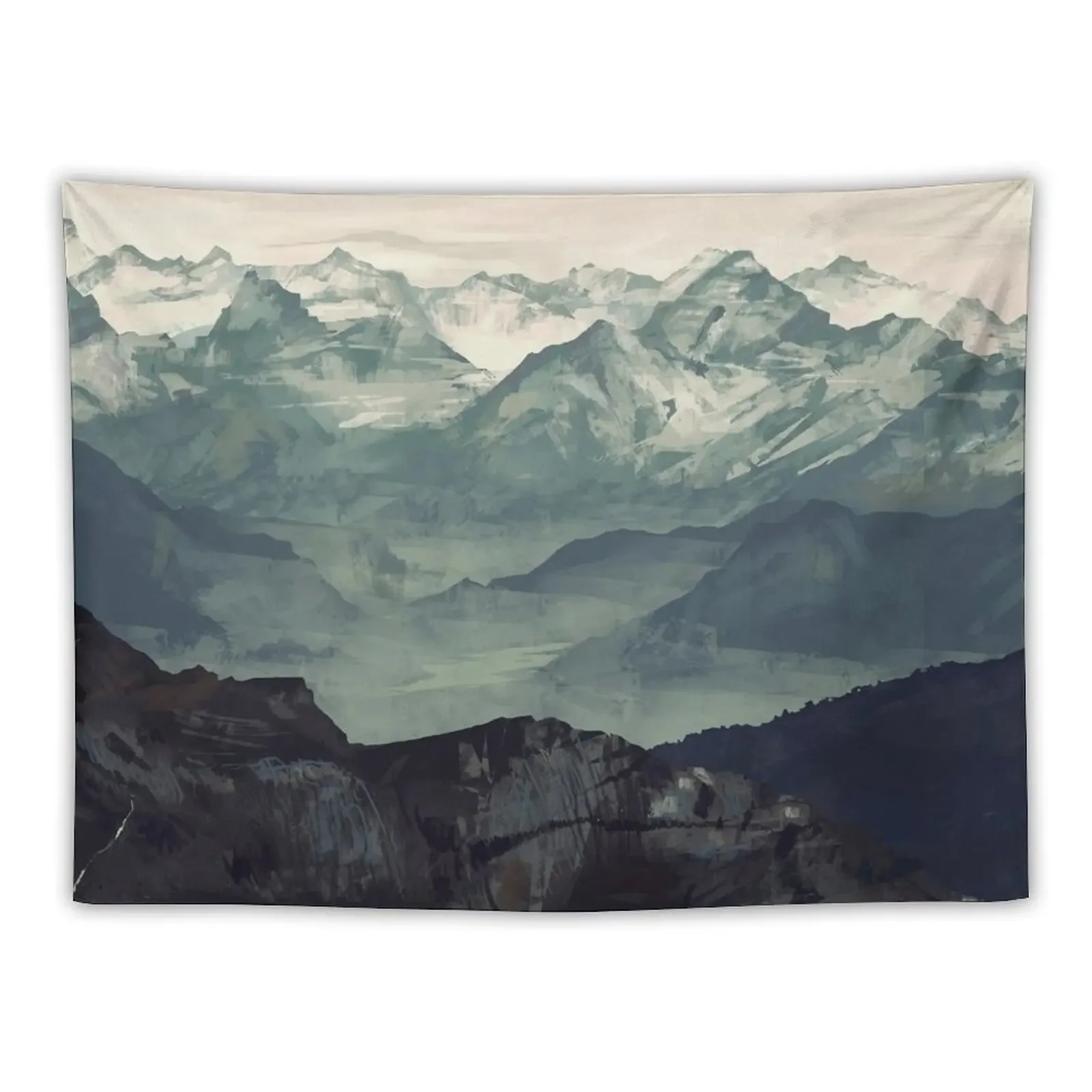 Mountain Fog Tapestry Wall Deco Decor Home Aesthetic Decoration Things To Decorate The Room Tapestry