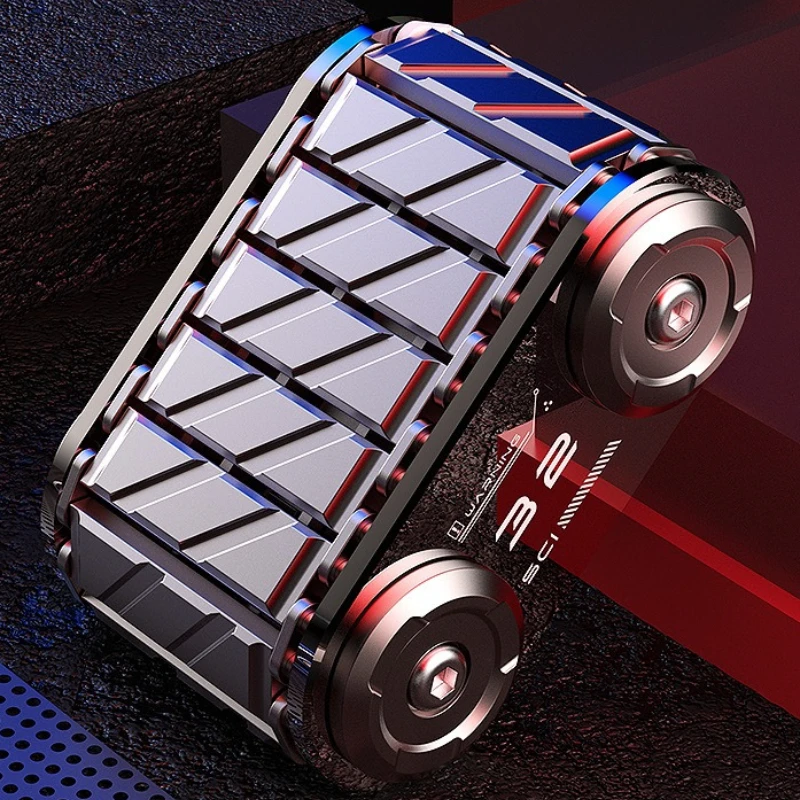 タンク型フィジェットローラーメタル EDC 抗ストレスフィジェットおもちゃオフィスデスクポータブルおもちゃ不安ストレスリリーフおもちゃ大人のギフト