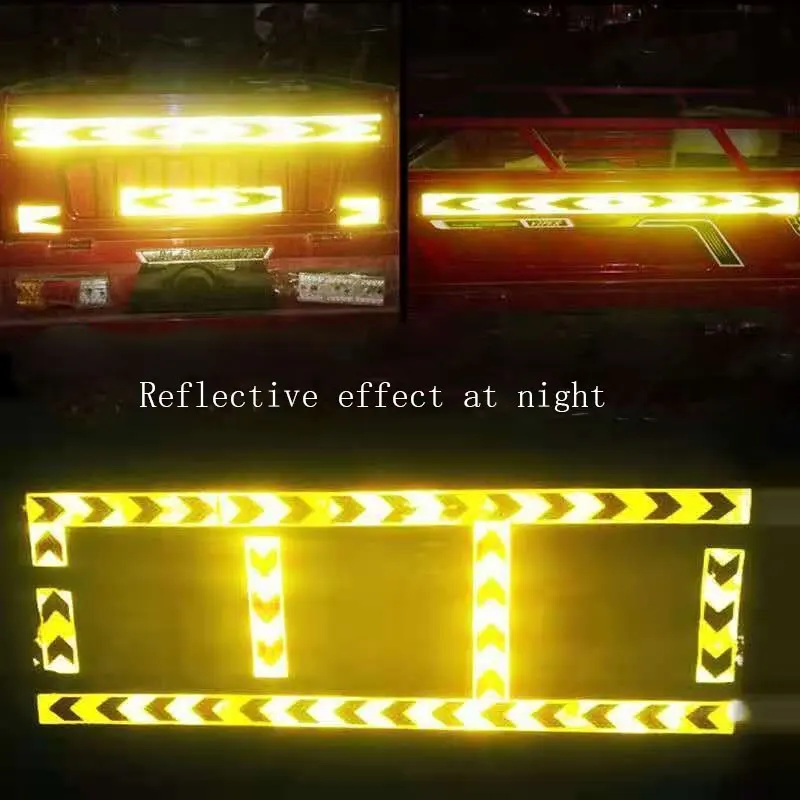 High-brightness Reflective Strips Lattice Reflective Tapes Warning Wall Stickers Reflective Stickers Traffic Warning Stickers