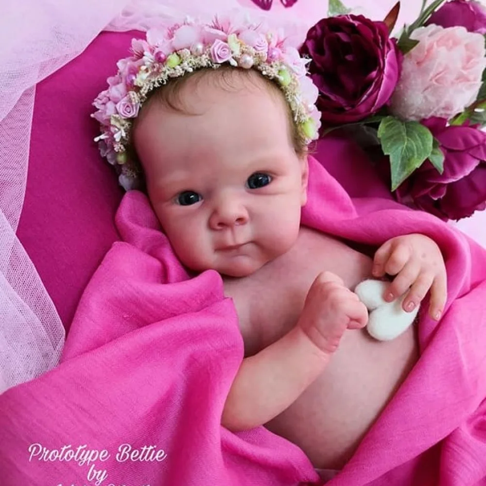 Mrb 20 Polegada reborn bettie 3d pele pintada kit com cílios e corpo de pano desmontado reborn bebê boneca peças moldes diy