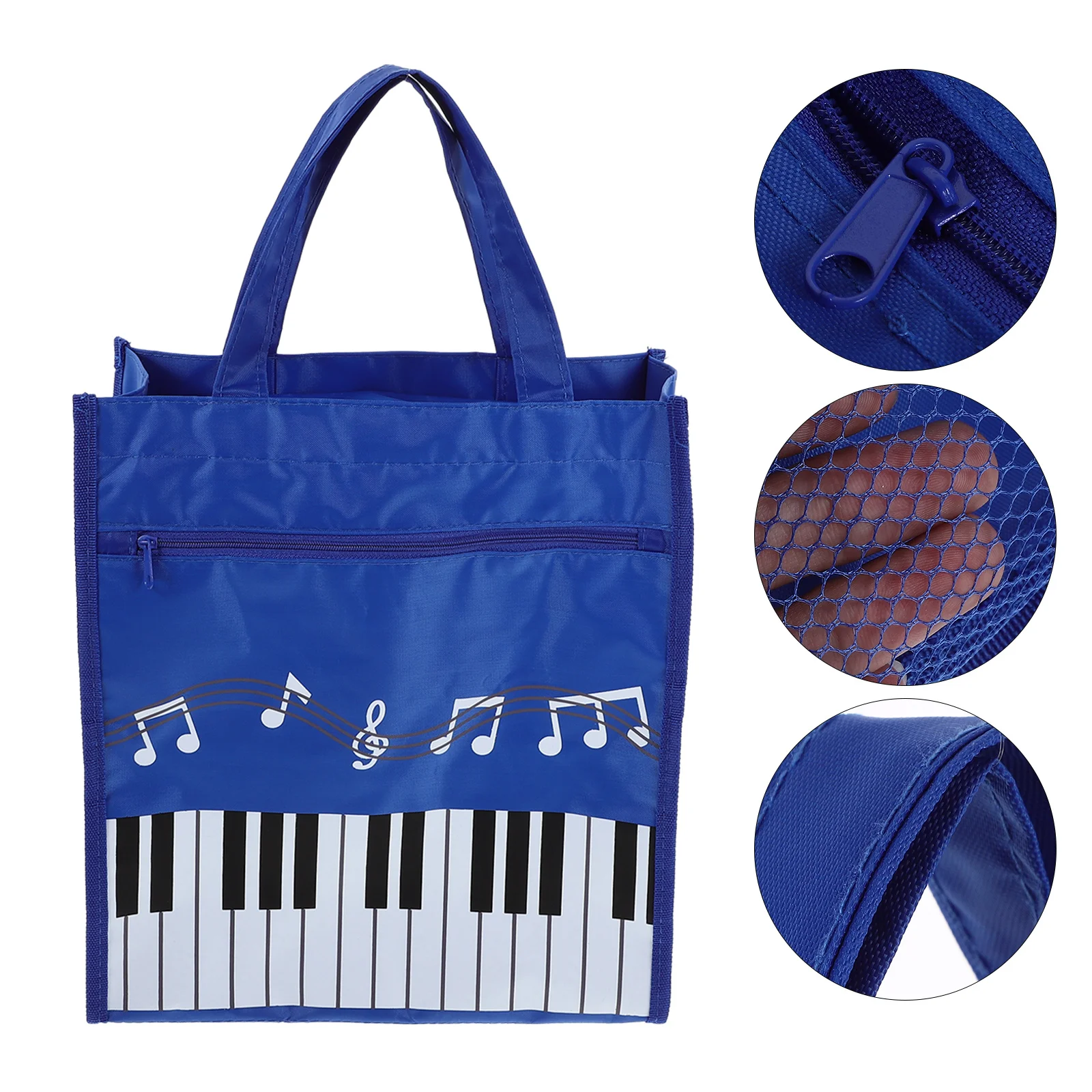 

Portable Tote Bag Music Note Pattern Women Handbag Music Books Storage Bag Simple Use Lightweight Practical