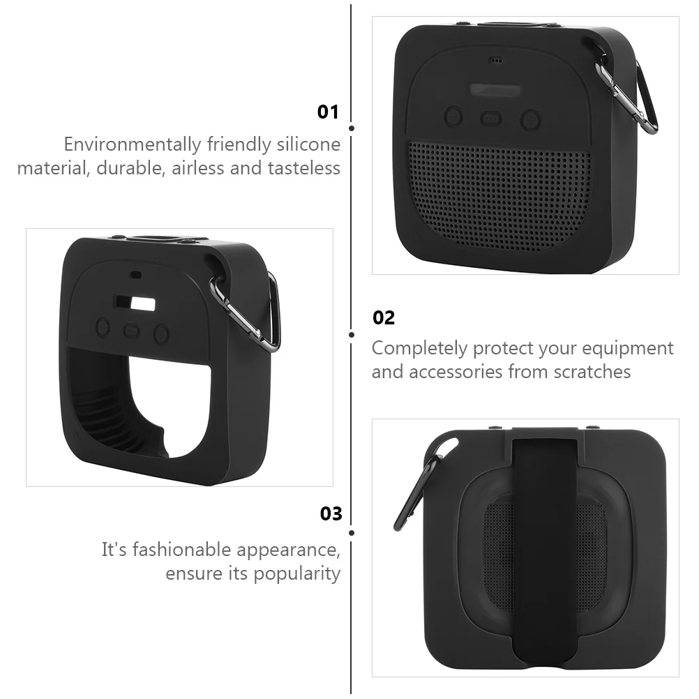 

1Pcs Speaker Protective Case Silicone Waterproof Shockproof Carry Bag for Micro Organizer Portable Storage Box